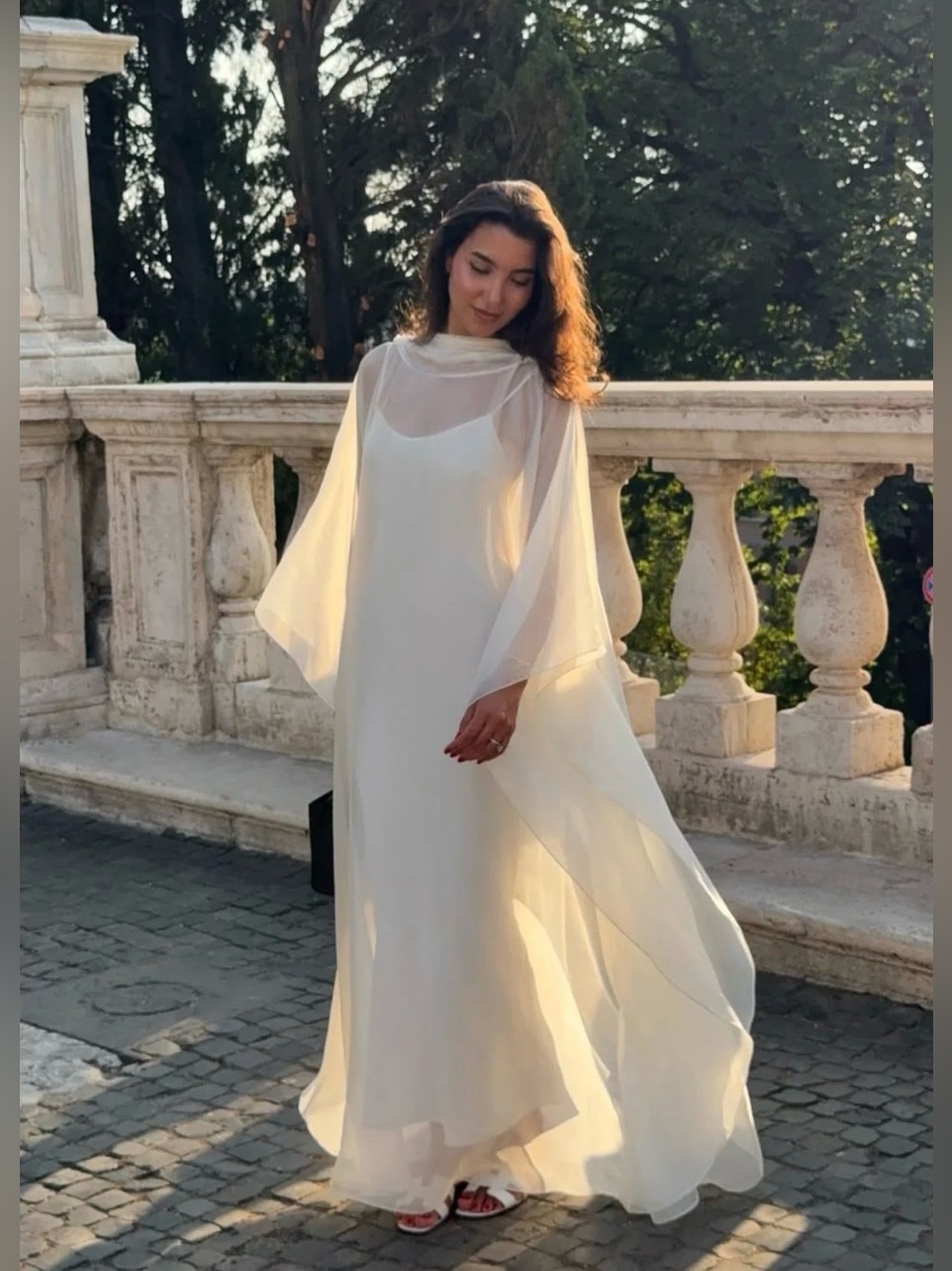 Arotagas Silk Flowy Dress with Slip